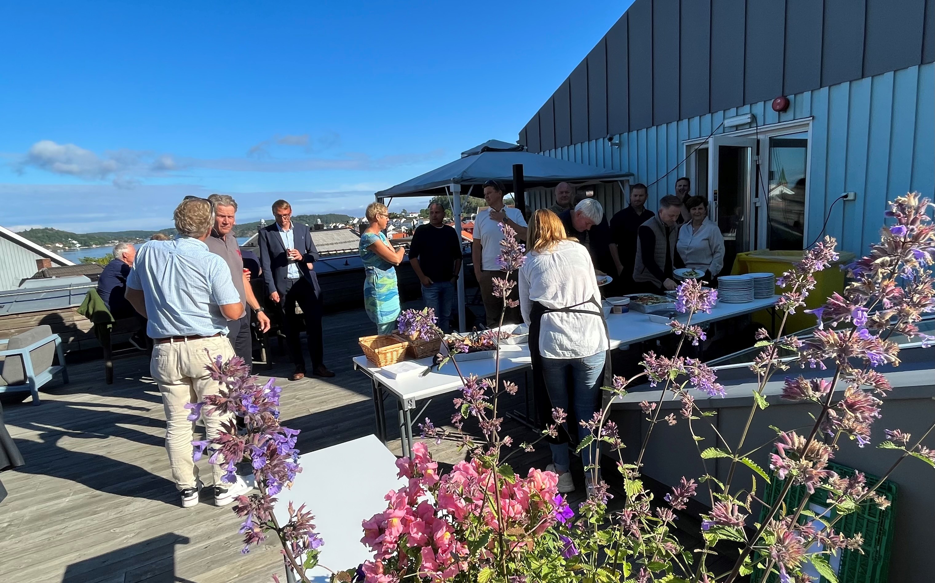 After-work på takterrassen til Skagerrak Sparebank Kragerø